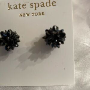 Kate spade black crystal post earrings